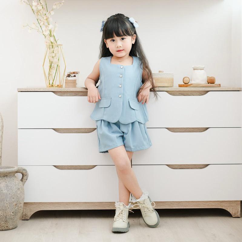 CELVEkids - Stelan Elise Set Baju celana Anak Perempuan Korean style semiwool usia 1-6th