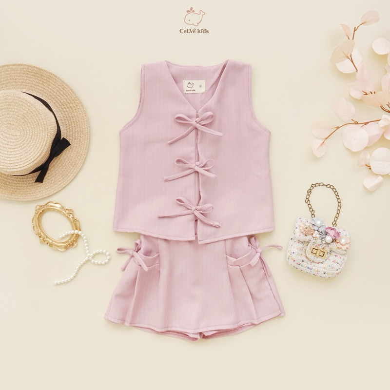 CELVEkids - Stelan Joanna Set Baju Rok Anak Perempuan Korean style semiwool usia 1-6th