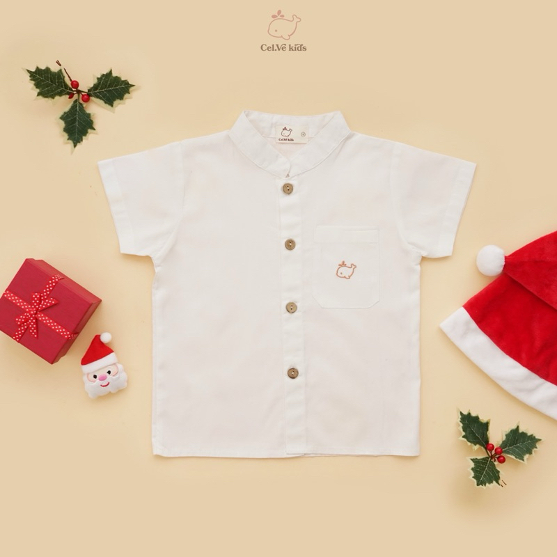 CELVEkids -  Charlton Kemeja atasan Anak laki-laki Korean style Bahan cotton usia 1-6th