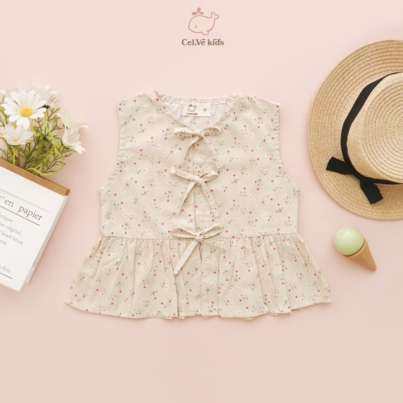 CELVEkids - Gloria Atasan Anak Perempuan Korean style Bahan Katun Jepang usia 1-6th