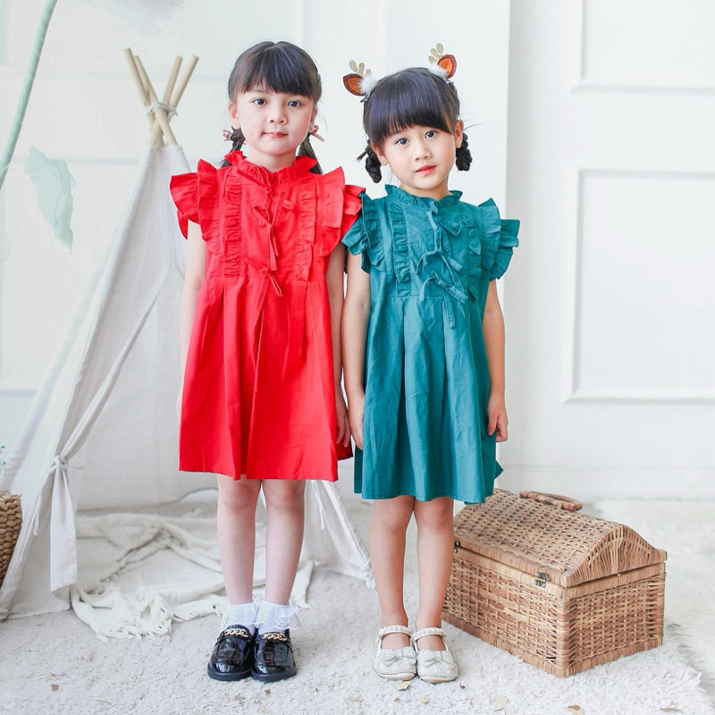 CELVEkids - Beverly Dress Baju Rok Anak Perempuan Korean style Bahan cotton usia 1-6th