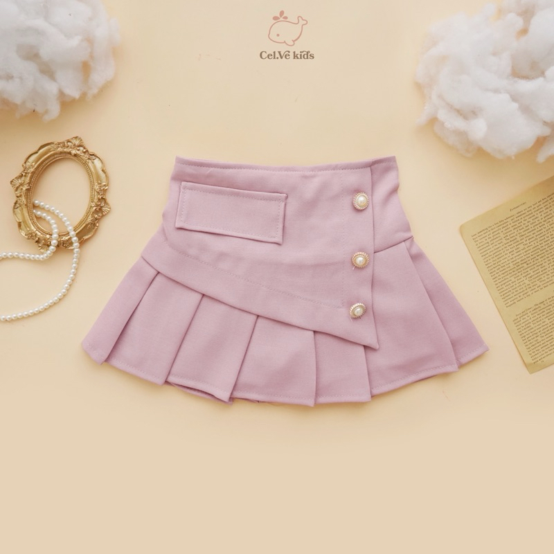 CELVEkids - Skort Agatha Rok Celana Anak Perempuan Korean style semiwool usia 1-6th