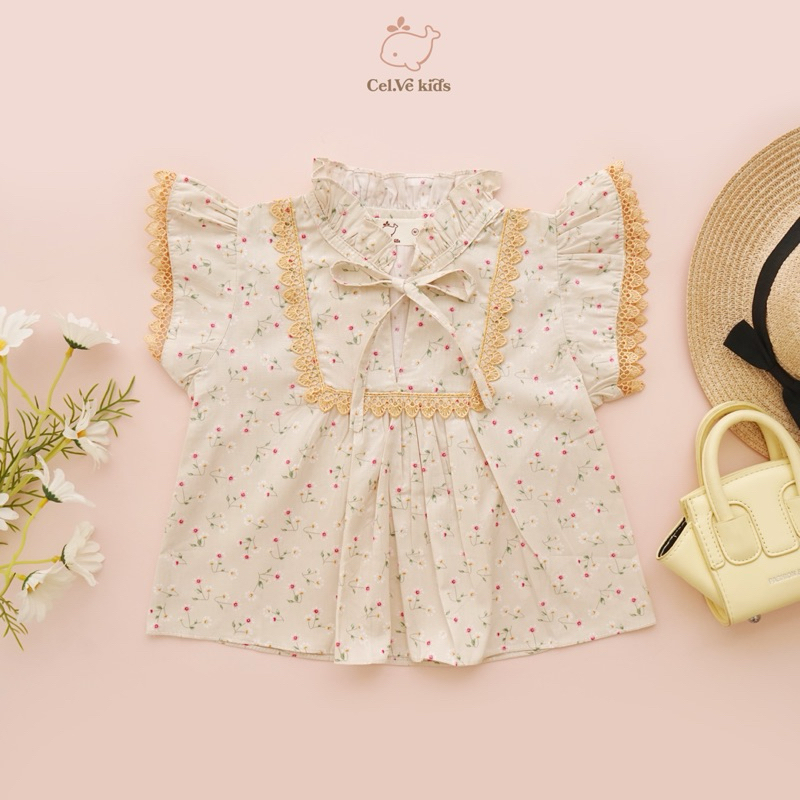 CELVEkids - Clara Atasan Anak Perempuan Korean style Bahan Katun Jepang usia 1-6th