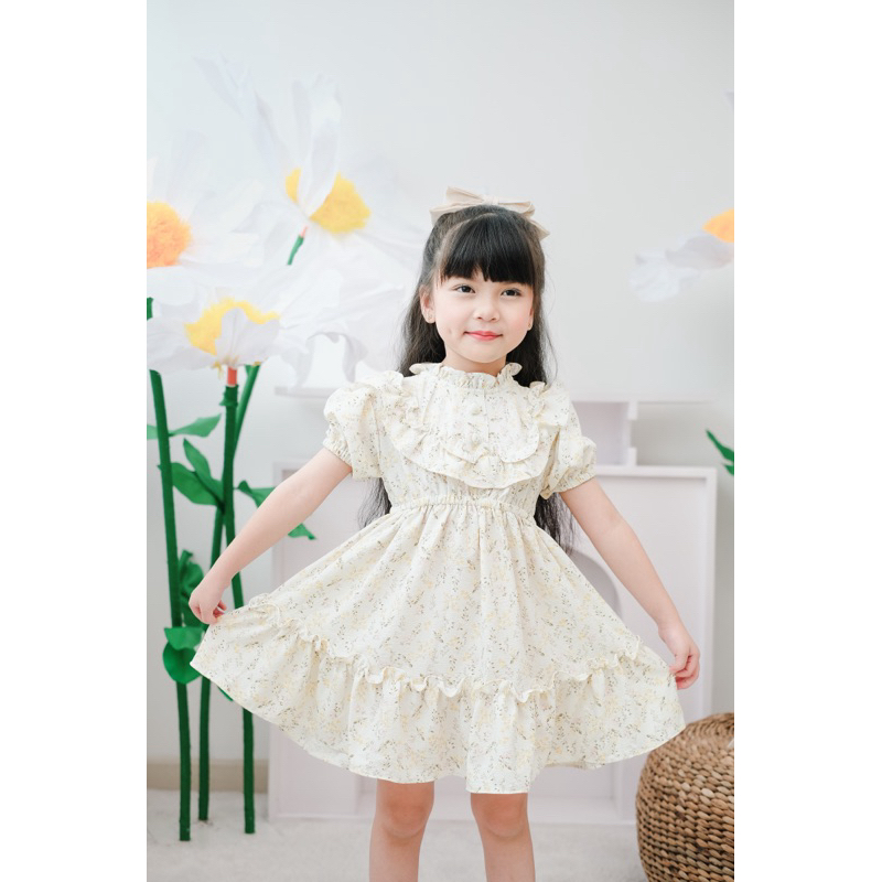 Celvekids - Cassandra Dress Anak Perempuan Korean Style Bahan Crinkle Viscose Motif Usia 1-6th