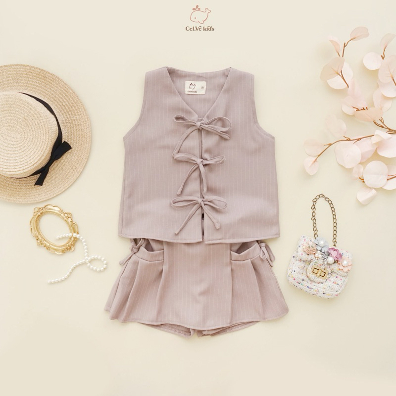 CELVEkids - Stelan Joanna Set Baju Rok Anak Perempuan Korean style semiwool usia 1-6th