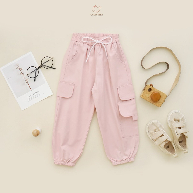 CELVEkids - Pants Isabel Celana Jogger Anak Perempuan Korean style Bahan Katun twill usia 1-6th