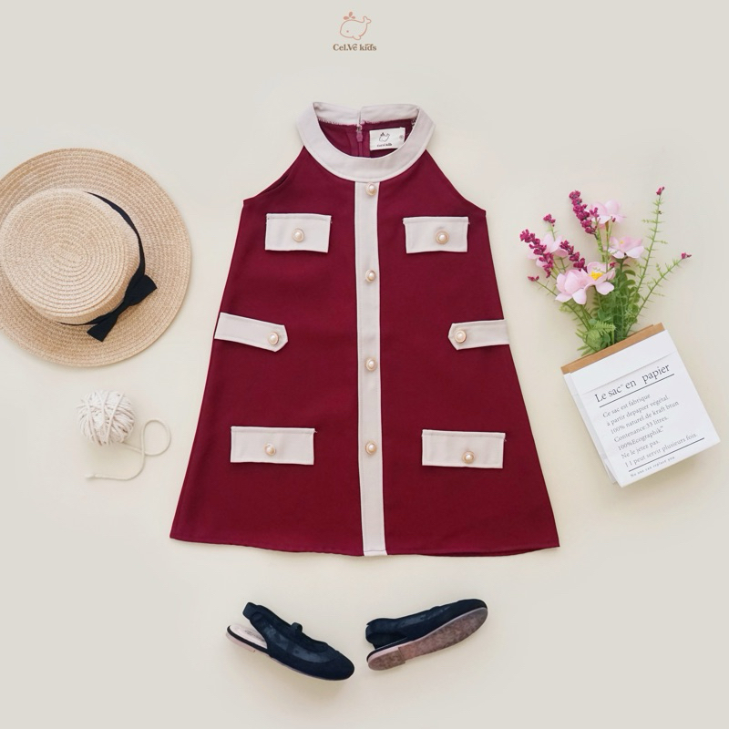 CELVEkids - Gretta Dress Baju Anak Perempuan Korean style semiwool usia 1-6th