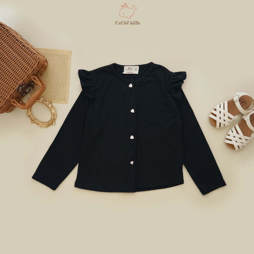 Celvekids - Top Cardigan Lovely Atasan Blouse Anak Perempuan Korean Style Bahan Knit Usia 1-6th