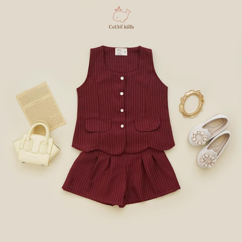 CELVEkids - Stelan Elise Set Baju celana Anak Perempuan Korean style semiwool usia 1-6th