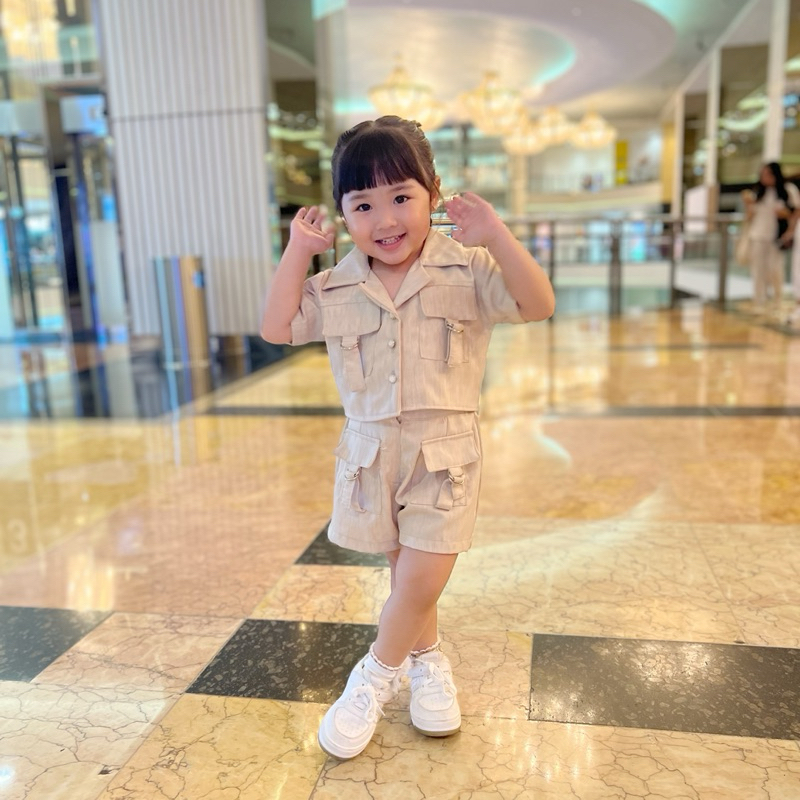 CELVEkids - Stelan Megan Set Baju Celana Anak Perempuan Korean style semiwool usia 1-8th