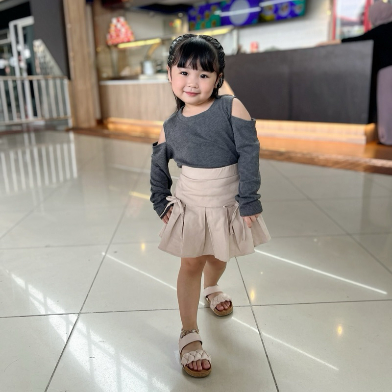 Celvekids - Skort Pants Clement Rok Celana Anak Perempuan Korean Style Bahan Chinos Usia 1-8th