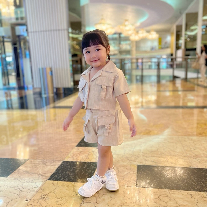 CELVEkids - Stelan Megan Set Baju Celana Anak Perempuan Korean style semiwool usia 1-8th