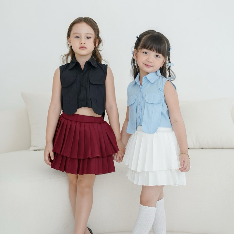 CELVEkids - Skort Pants Juliette rok celana Anak Perempuan Korean style Bahan Katun twill usia 1-8th