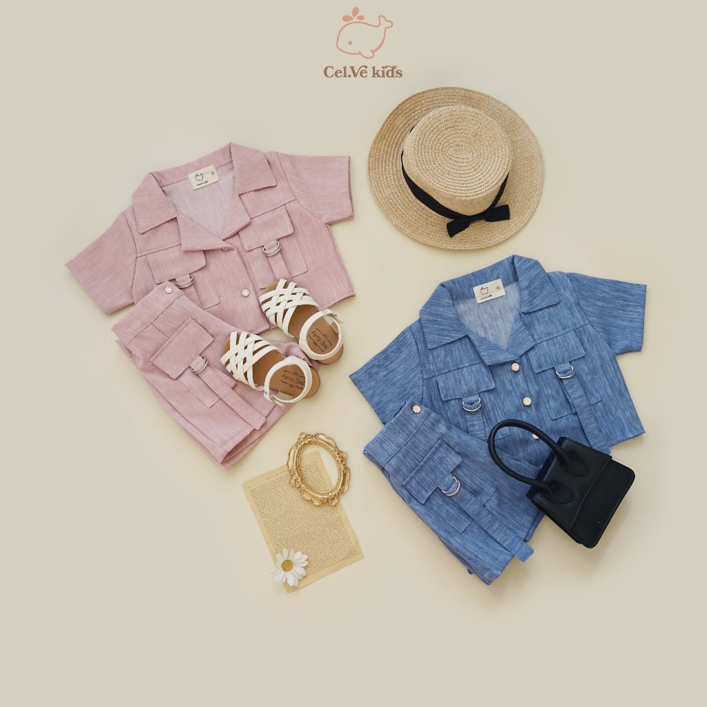 CELVEkids - Stelan Megan Set Baju Celana Anak Perempuan Korean style semiwool usia 1-8th