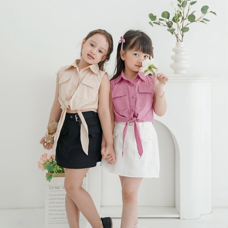 CELVEkids - Cindy Atasan Anak Perempuan Korean style Bahan Katun Poplin usia 1-5th