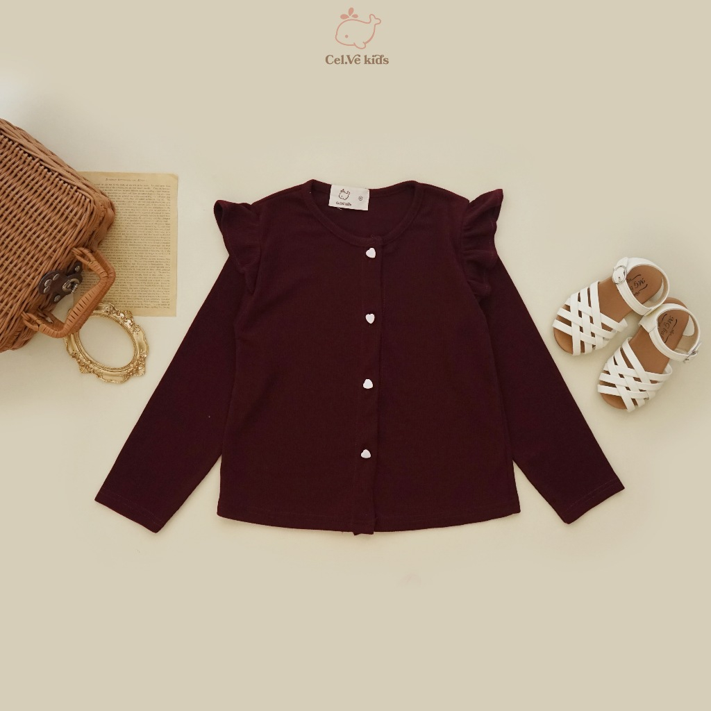 Celvekids - Top Cardigan Lovely Atasan Blouse Anak Perempuan Korean Style Bahan Knit Usia 1-6th