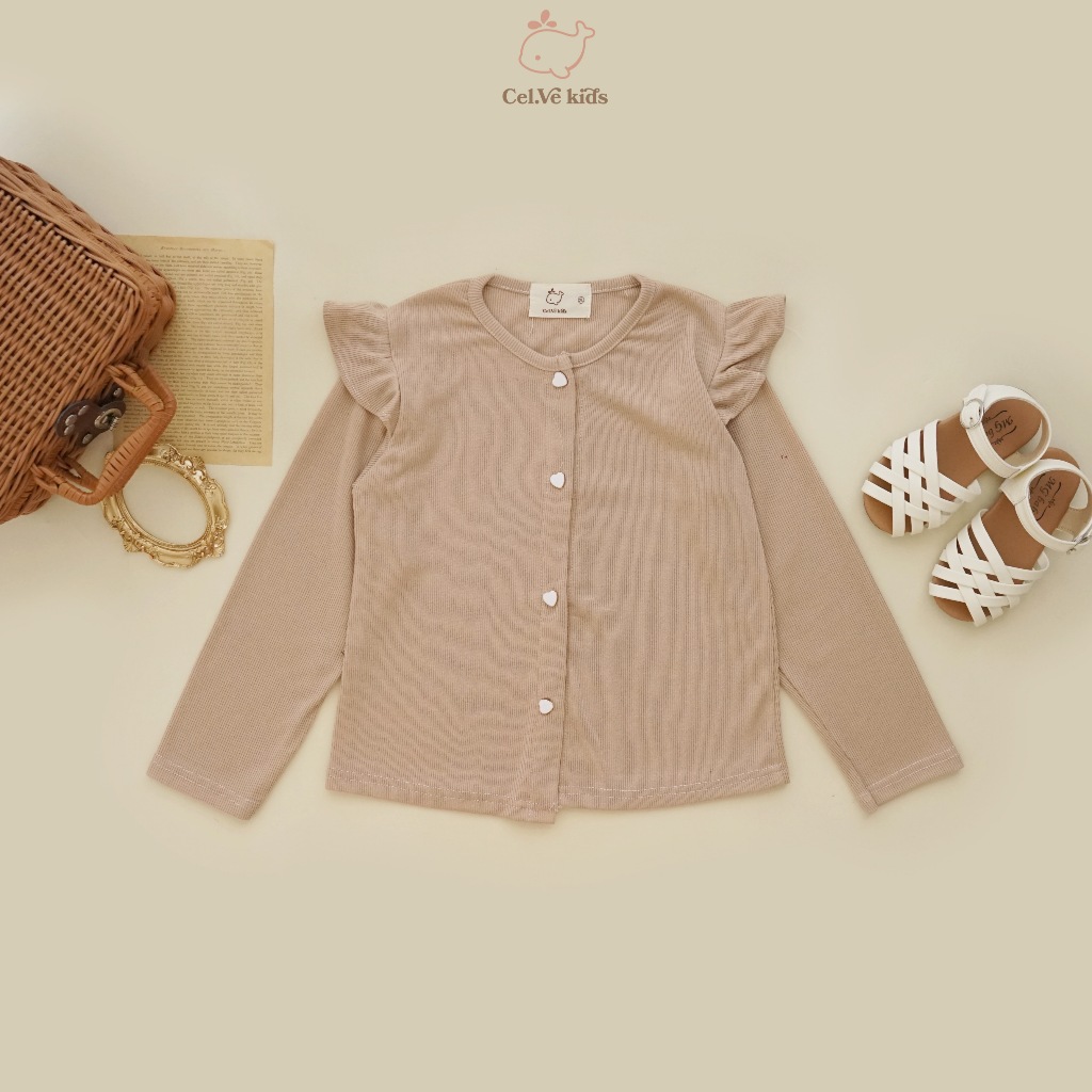 Celvekids - Top Cardigan Lovely Atasan Blouse Anak Perempuan Korean Style Bahan Knit Usia 1-6th