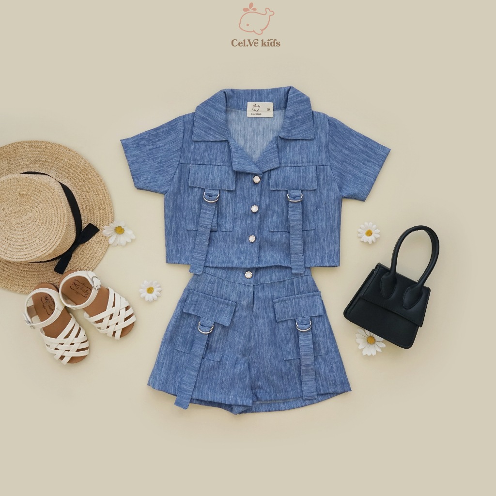CELVEkids - Stelan Megan Set Baju Celana Anak Perempuan Korean style semiwool usia 1-8th