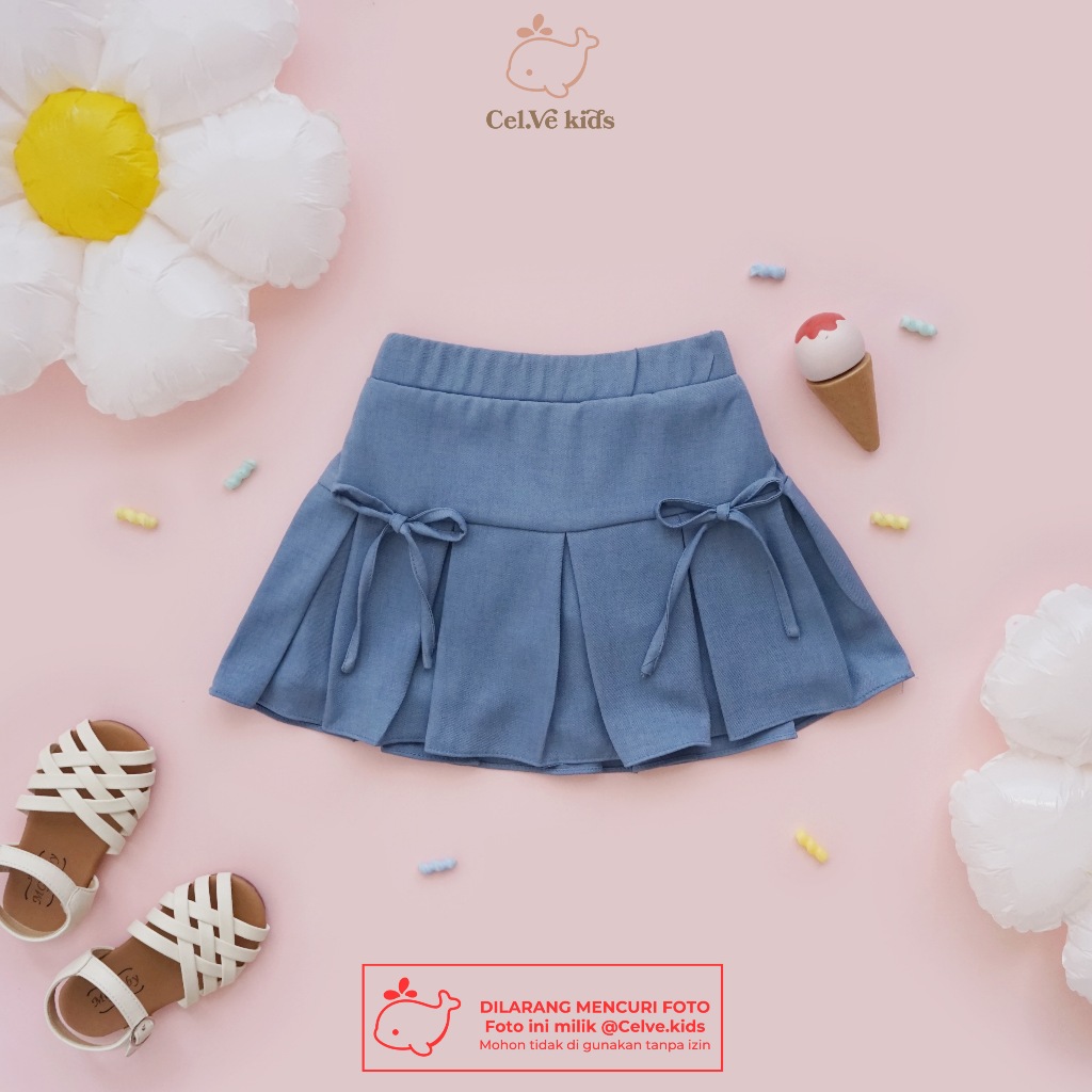 Celvekids - Skort Pants Clement Rok Celana Anak Perempuan Korean Style Bahan Chinos Usia 1-8th