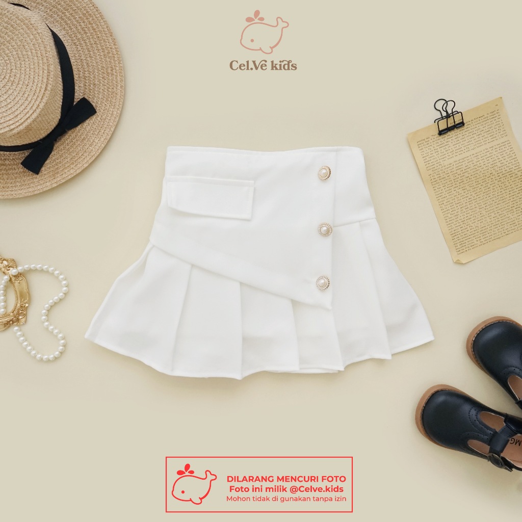CELVEkids - Skort Agatha Rok Celana Anak Perempuan Korean style semiwool usia 1-6th
