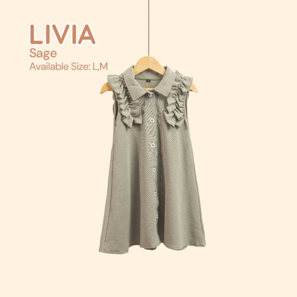 Circle Kidz Livia Dress| Setelan Anak Perempuan Rib Knit Adem untuk Baju Harian