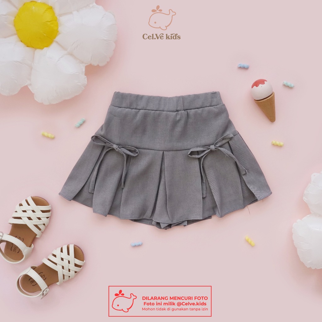 Celvekids - Skort Pants Clement Rok Celana Anak Perempuan Korean Style Bahan Chinos Usia 1-8th