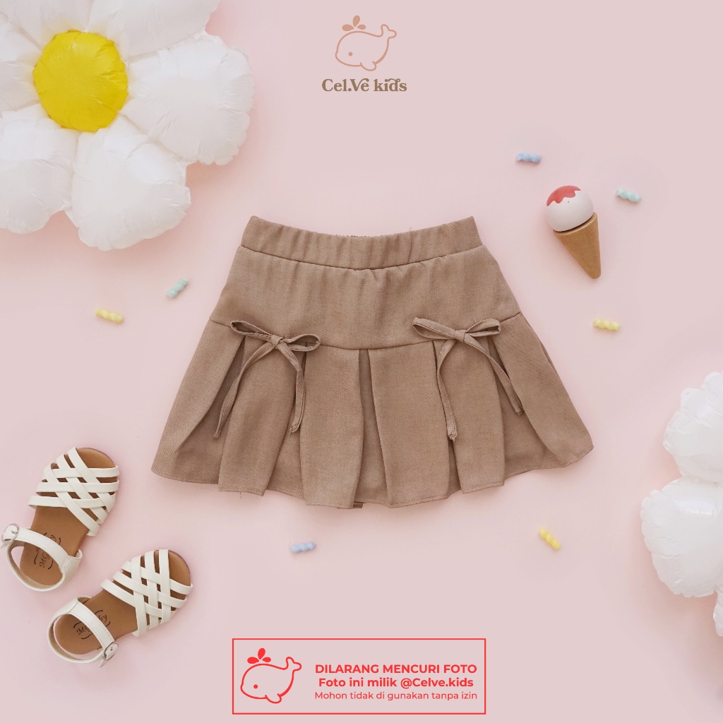 Celvekids - Skort Pants Clement Rok Celana Anak Perempuan Korean Style Bahan Chinos Usia 1-8th