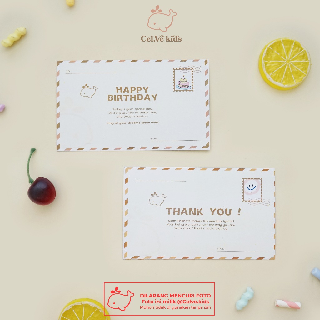 CELVEkids - Gift Card Tambahan Kartu Ucapan Happy Birthday & Greetings Card