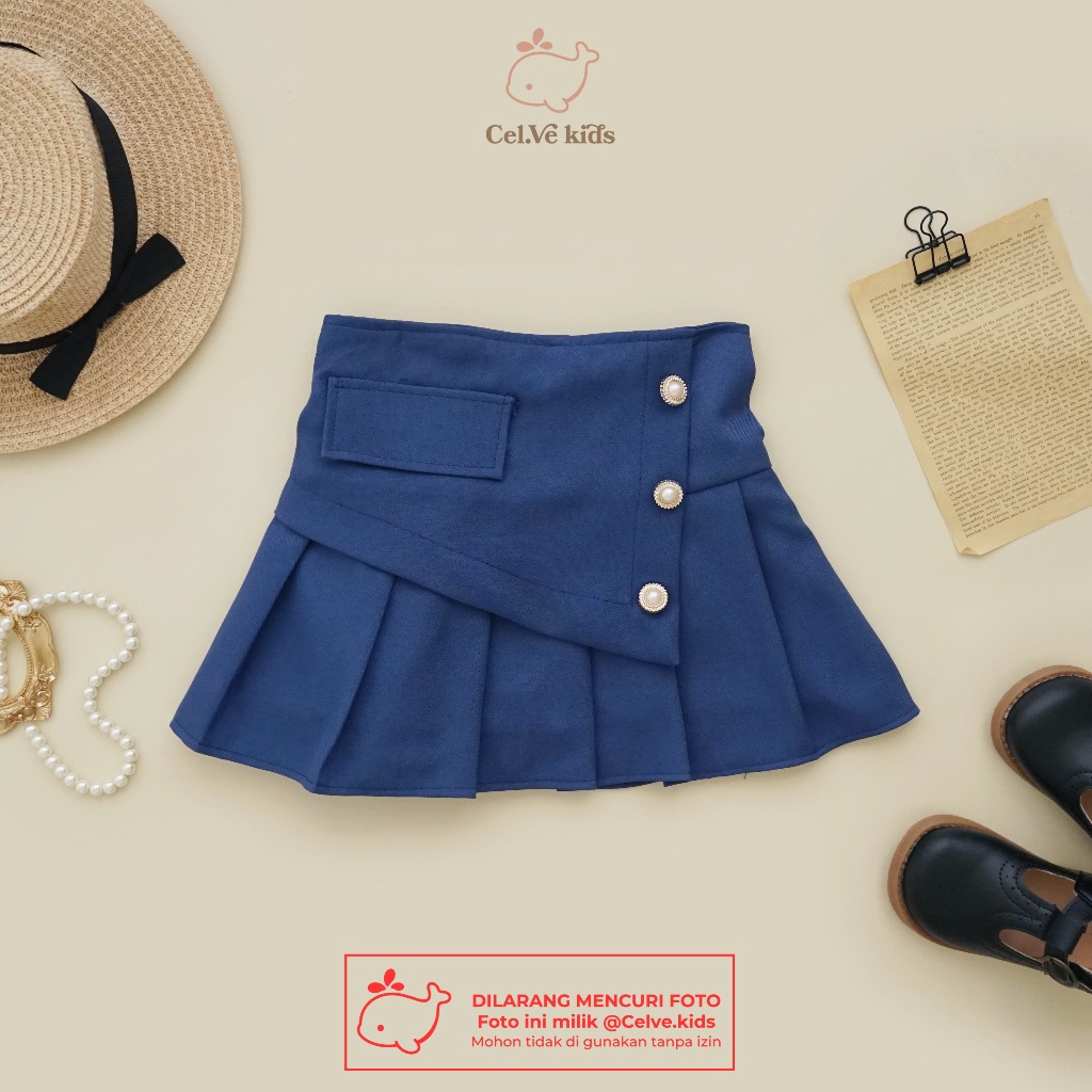 CELVEkids - Skort Agatha Rok Celana Anak Perempuan Korean style semiwool usia 1-6th
