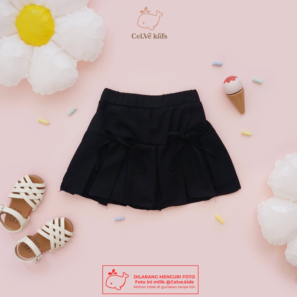 Celvekids - Skort Pants Clement Rok Celana Anak Perempuan Korean Style Bahan Chinos Usia 1-8th