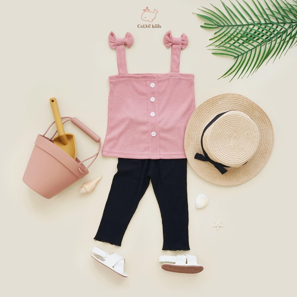 CELVEkids - Top Jennie Atasan One Shoulder Anak Perempuan Korean style Bahan knit usia 1-6th+