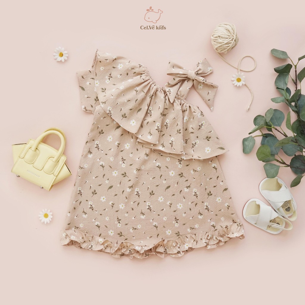 CELVEkids - Dress Jasmine rok Anak Perempuan Korean style Bahan crinkle viscose usia 1-6th+