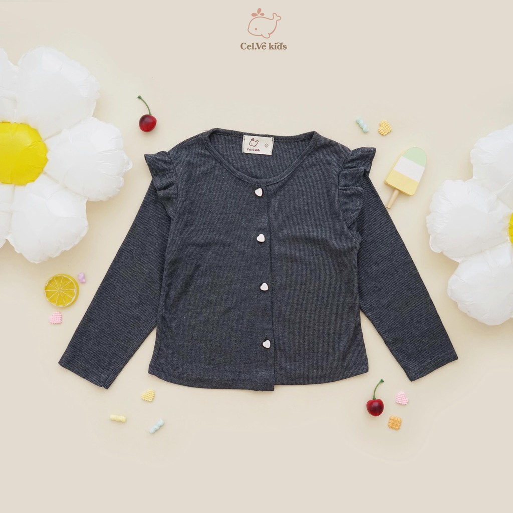 Celvekids - Top Cardigan Lovely Atasan Blouse Anak Perempuan Korean Style Bahan Knit Usia 1-6th