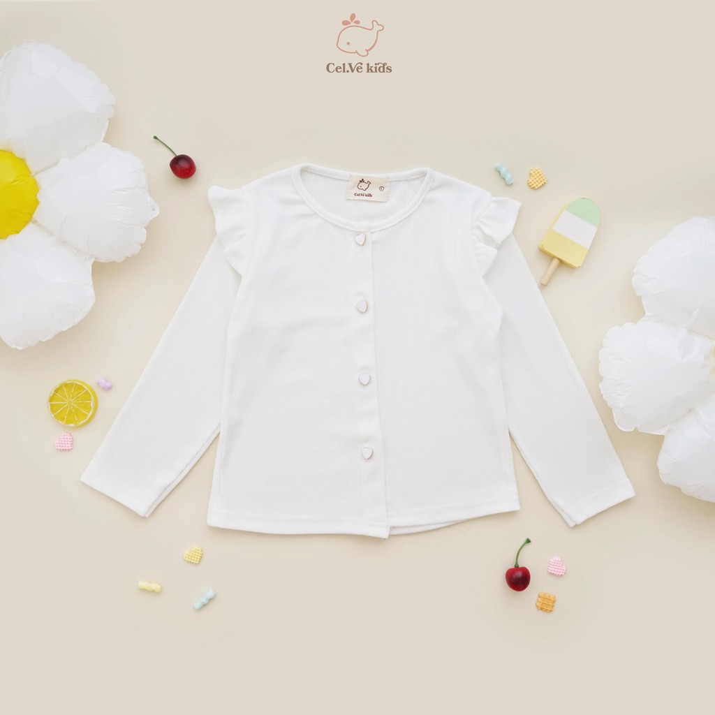 Celvekids - Top Cardigan Lovely Atasan Blouse Anak Perempuan Korean Style Bahan Knit Usia 1-6th