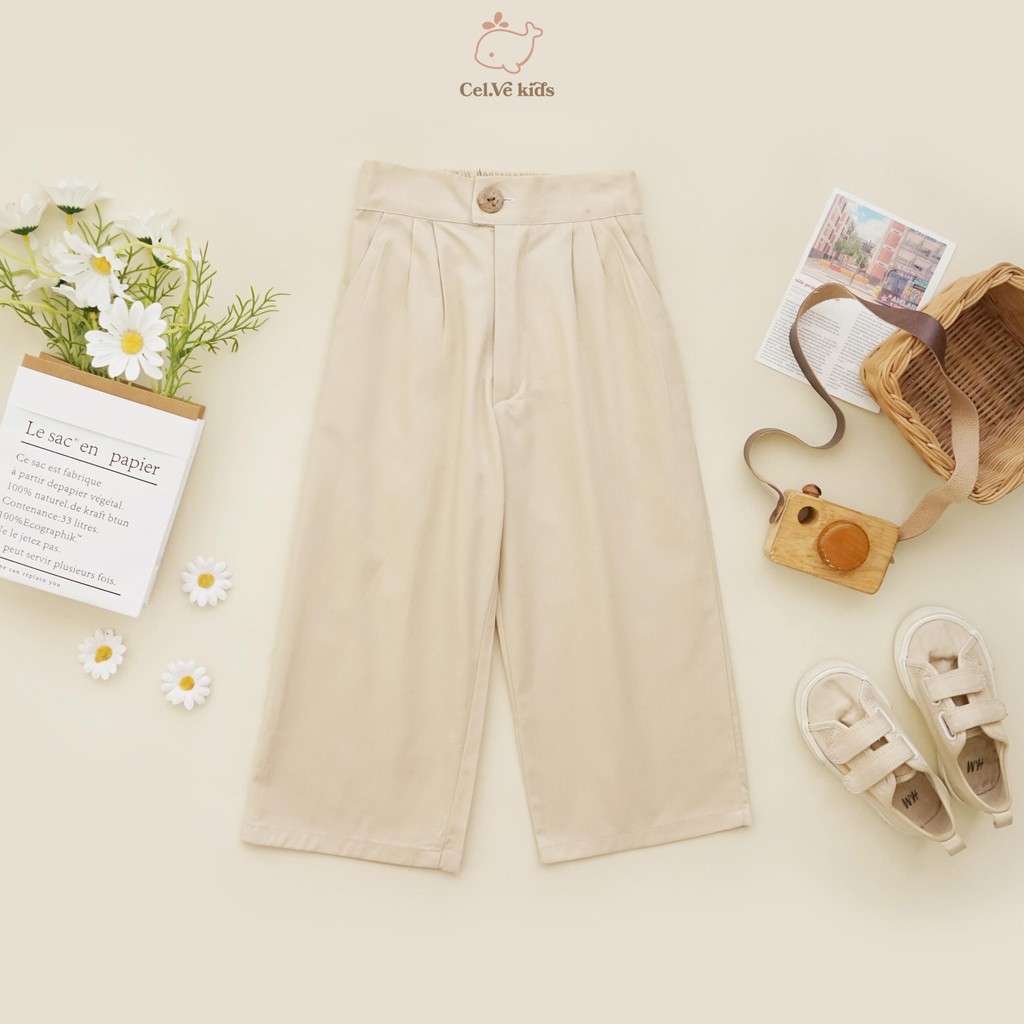 Celvekids - Pants Brielle Celana Kulot Anak Perempuan Korean Style Bahan Katun Twill Usia 1-6th