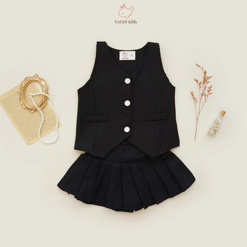 CELVEkids - Stelan Jolene Set Baju rok celana Anak Perempuan Korean style semiwool usia 1-12th