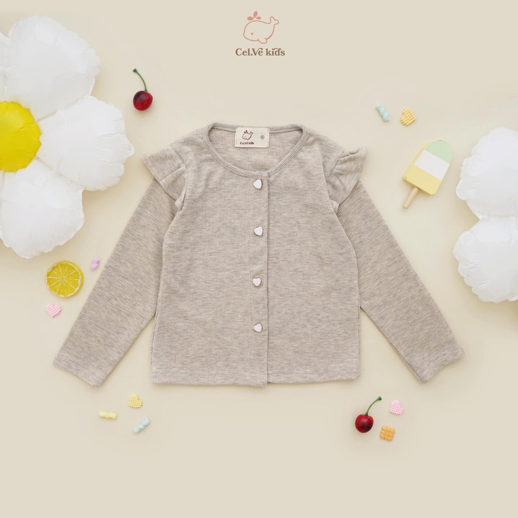 Celvekids - Top Cardigan Lovely Atasan Blouse Anak Perempuan Korean Style Bahan Knit Usia 1-6th
