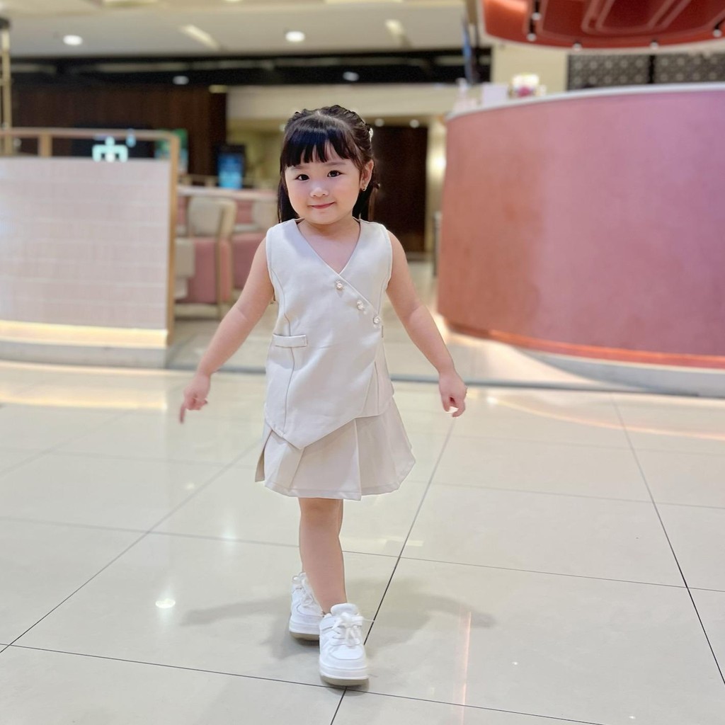 CELVEkids - Stelan Laura Set Baju rok celana Anak Perempuan Korean style semiwool usia 1-6th