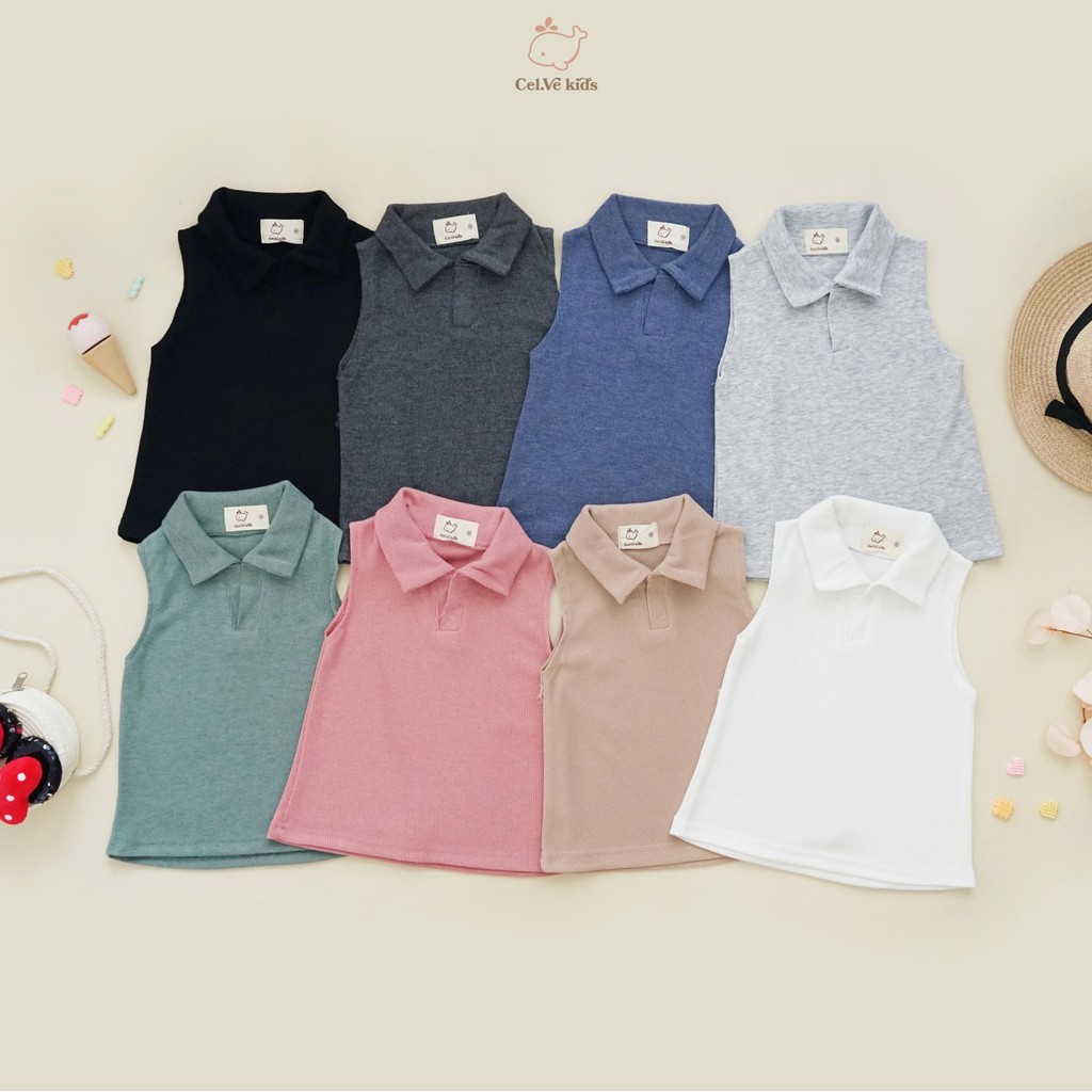 Celvekids - Top Galena Atasan One Shoulder Anak Perempuan Korean Style Bahan Knit Usia 1-6th+