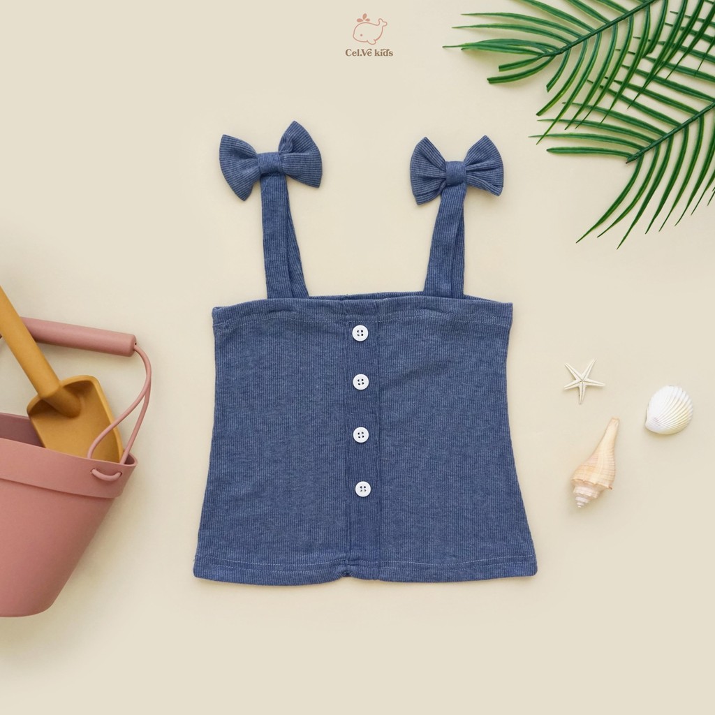 CELVEkids - Top Jennie Atasan One Shoulder Anak Perempuan Korean style Bahan knit usia 1-6th+