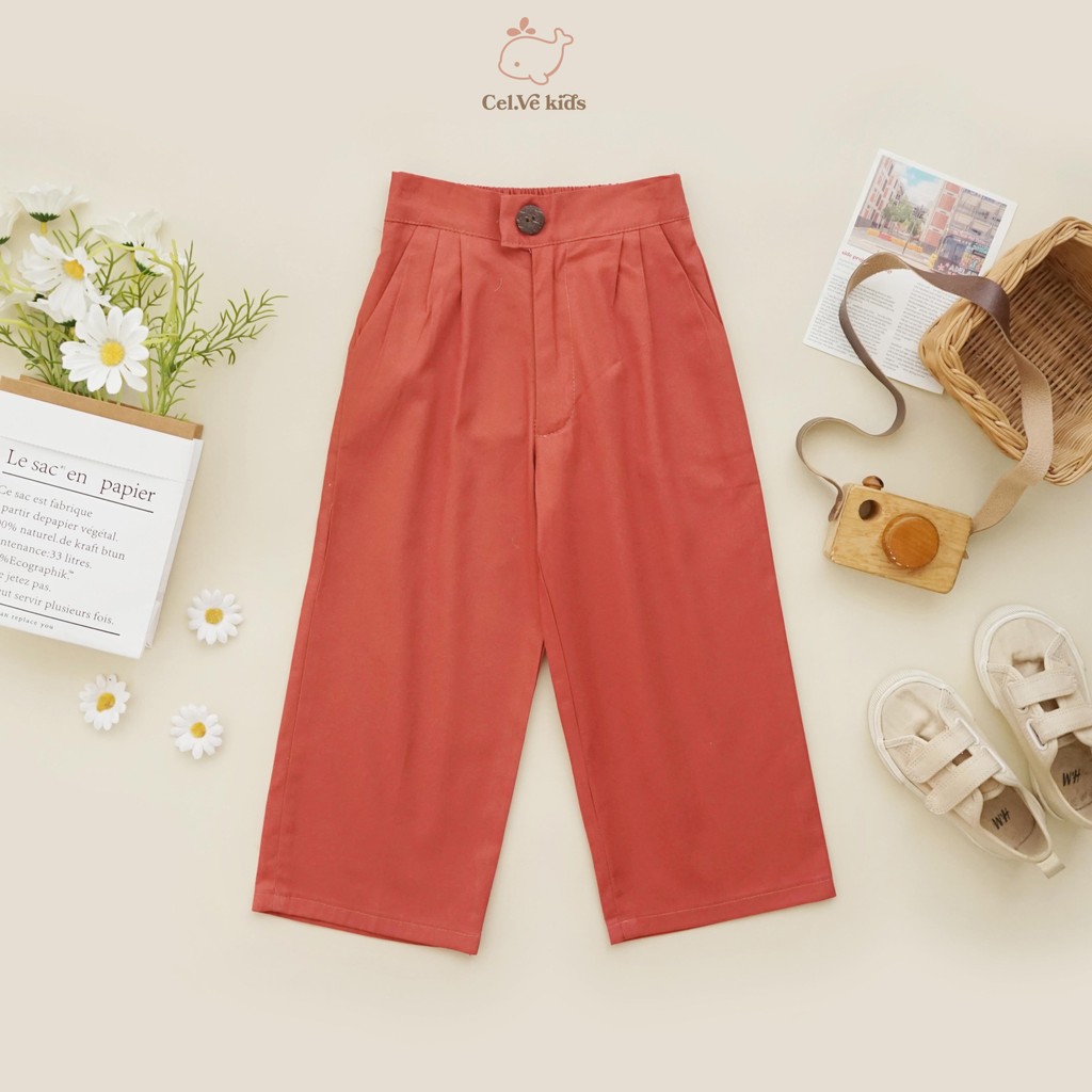Celvekids - Pants Brielle Celana Kulot Anak Perempuan Korean Style Bahan Katun Twill Usia 1-6th