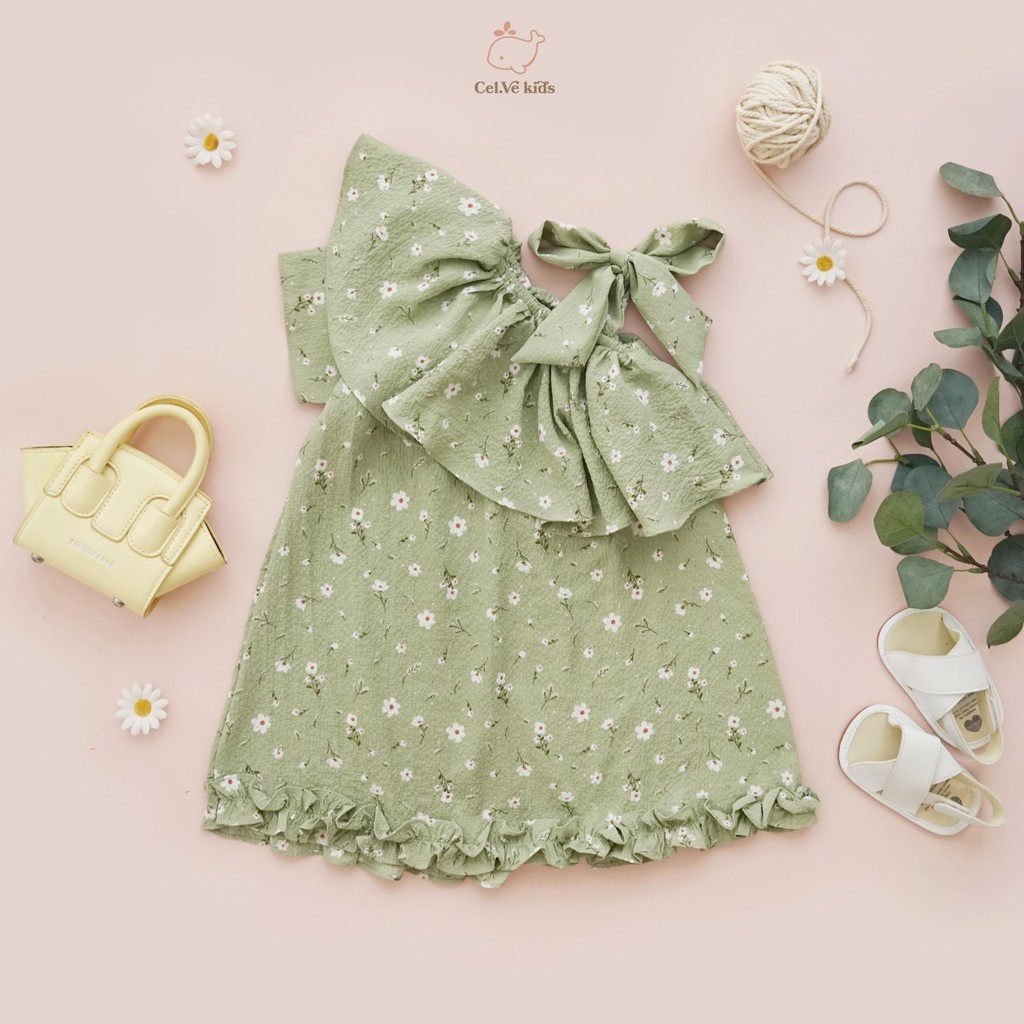 CELVEkids - Dress Jasmine rok Anak Perempuan Korean style Bahan crinkle viscose usia 1-6th+