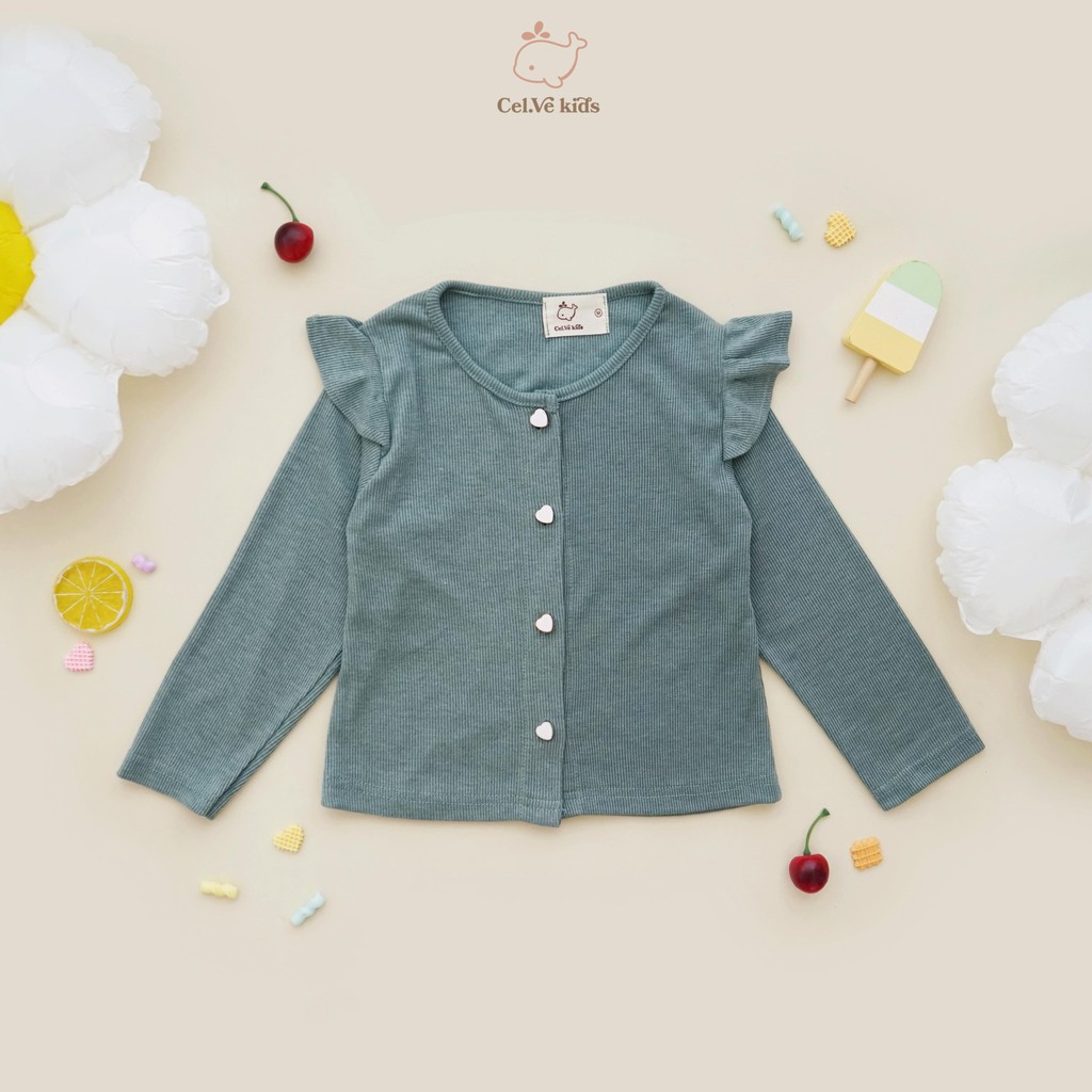 Celvekids - Top Cardigan Lovely Atasan Blouse Anak Perempuan Korean Style Bahan Knit Usia 1-6th