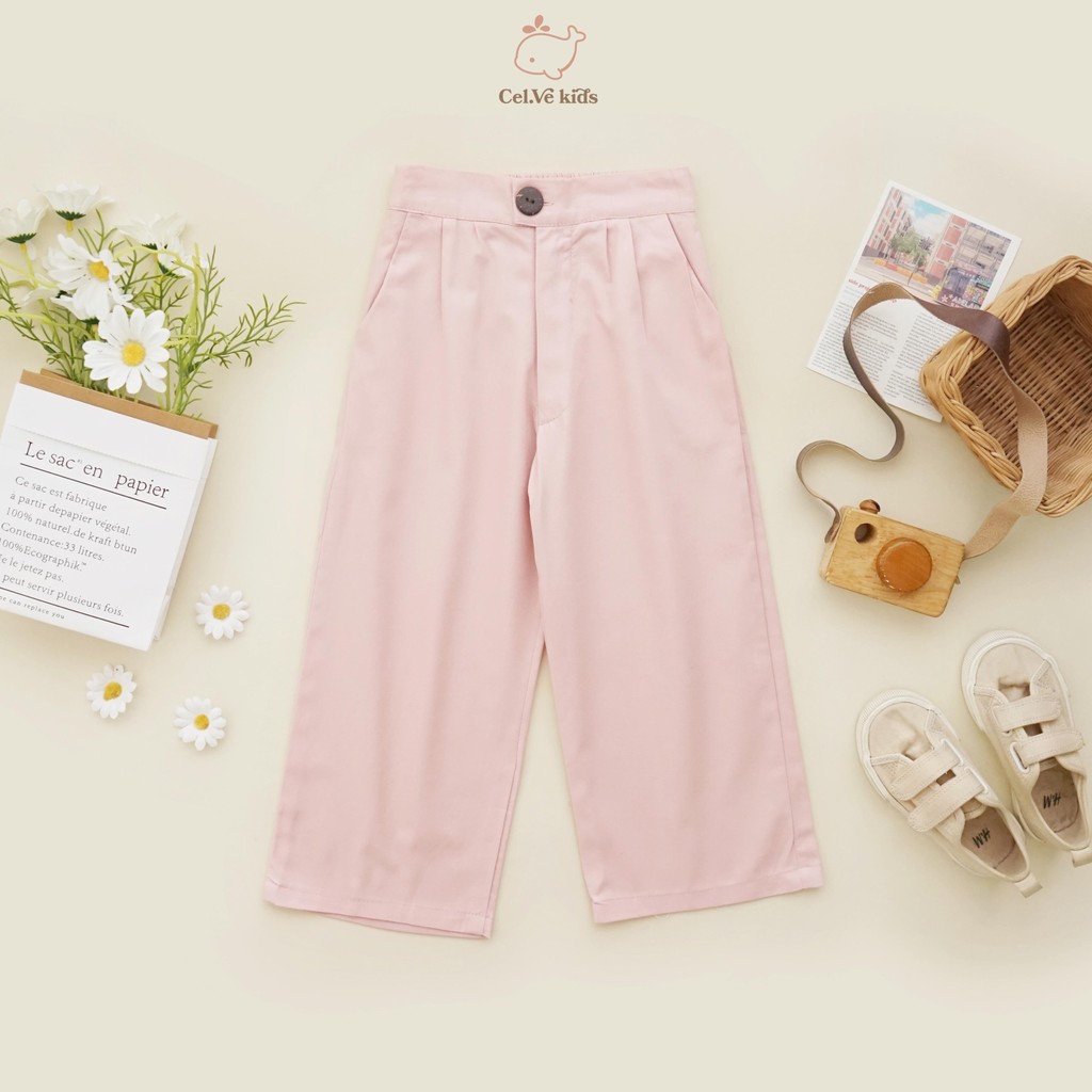 Celvekids - Pants Brielle Celana Kulot Anak Perempuan Korean Style Bahan Katun Twill Usia 1-6th
