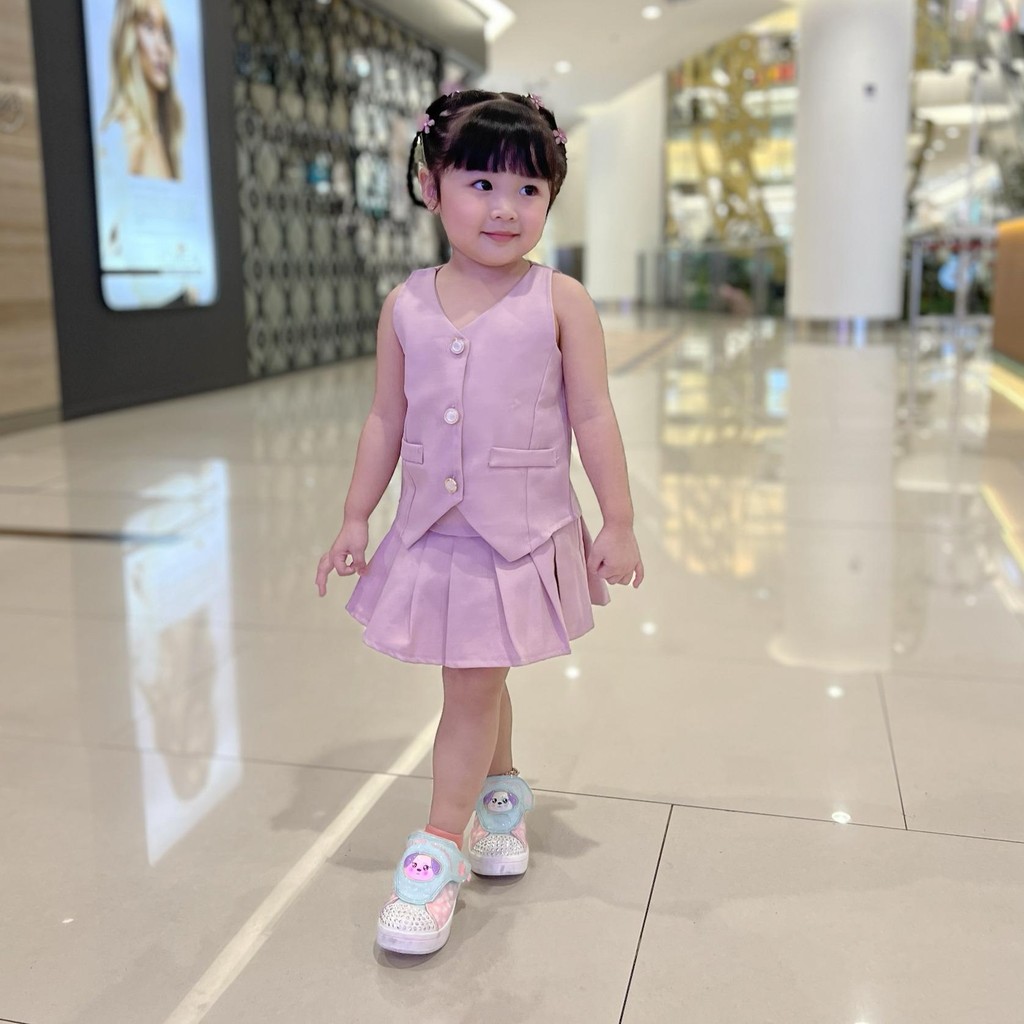 CELVEkids - Stelan Jolene Set Baju rok celana Anak Perempuan Korean style semiwool usia 1-12th