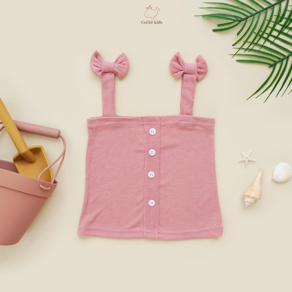 CELVEkids - Top Jennie Atasan One Shoulder Anak Perempuan Korean style Bahan knit usia 1-6th+