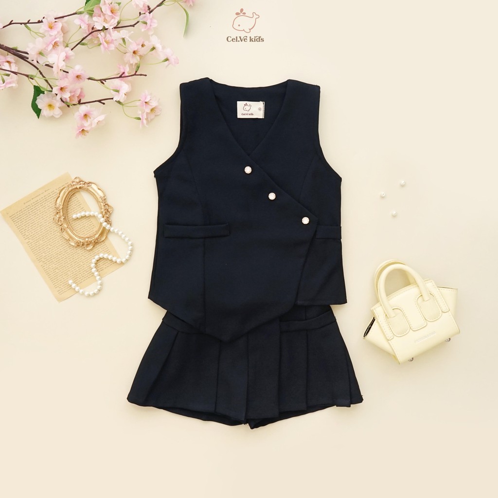 CELVEkids - Stelan Laura Set Baju rok celana Anak Perempuan Korean style semiwool usia 1-6th
