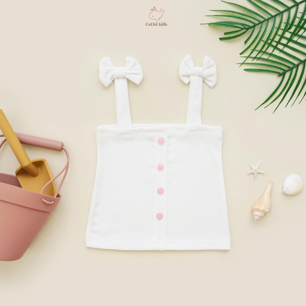 CELVEkids - Top Jennie Atasan One Shoulder Anak Perempuan Korean style Bahan knit usia 1-6th+