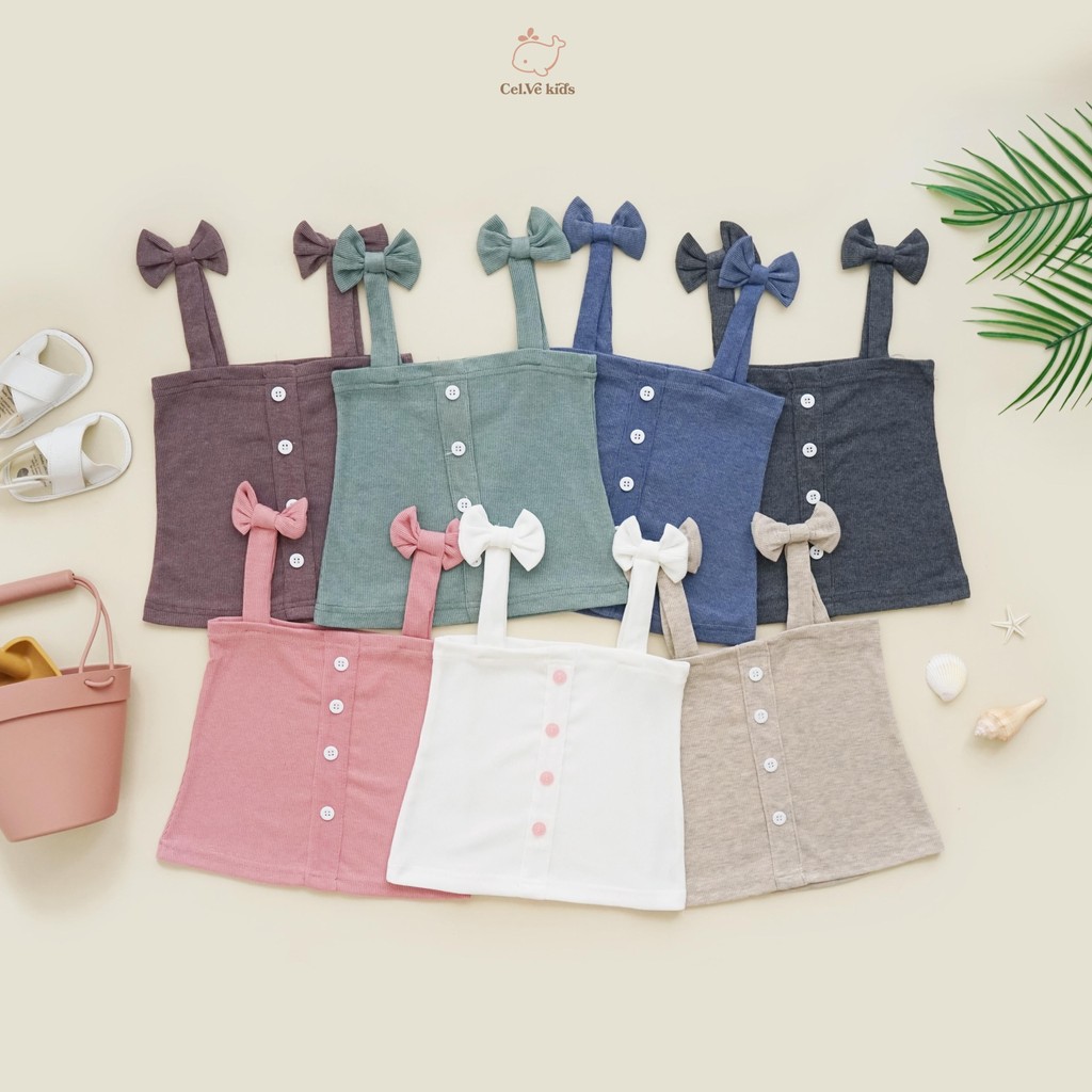 CELVEkids - Top Jennie Atasan One Shoulder Anak Perempuan Korean style Bahan knit usia 1-6th+