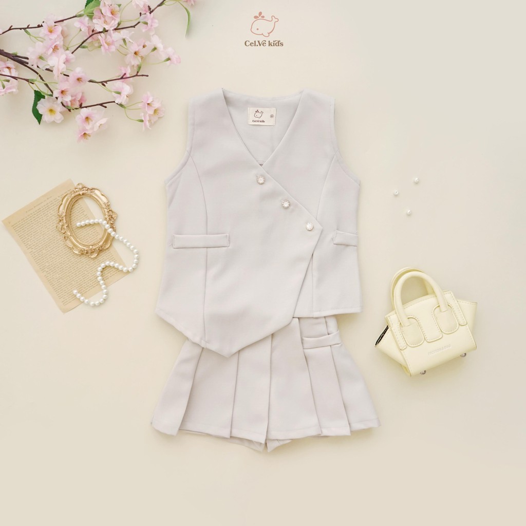 CELVEkids - Stelan Laura Set Baju rok celana Anak Perempuan Korean style semiwool usia 1-6th